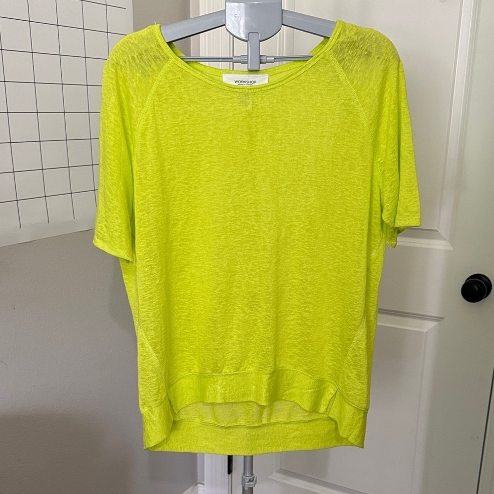Workshop Republic Clothing Bright Yellow Short Sleeve Top